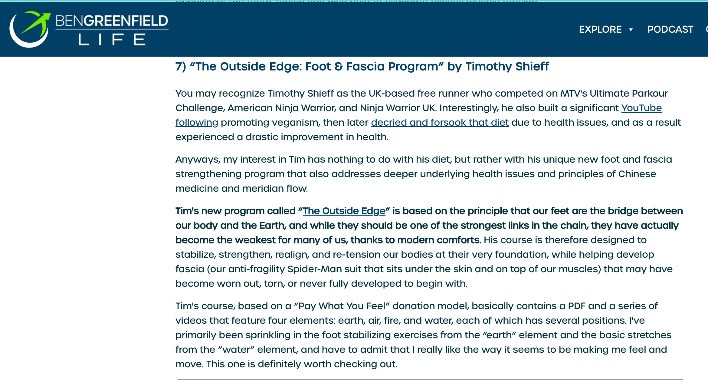 THE OUTSIDE EDGE – Foot & Ankle Program